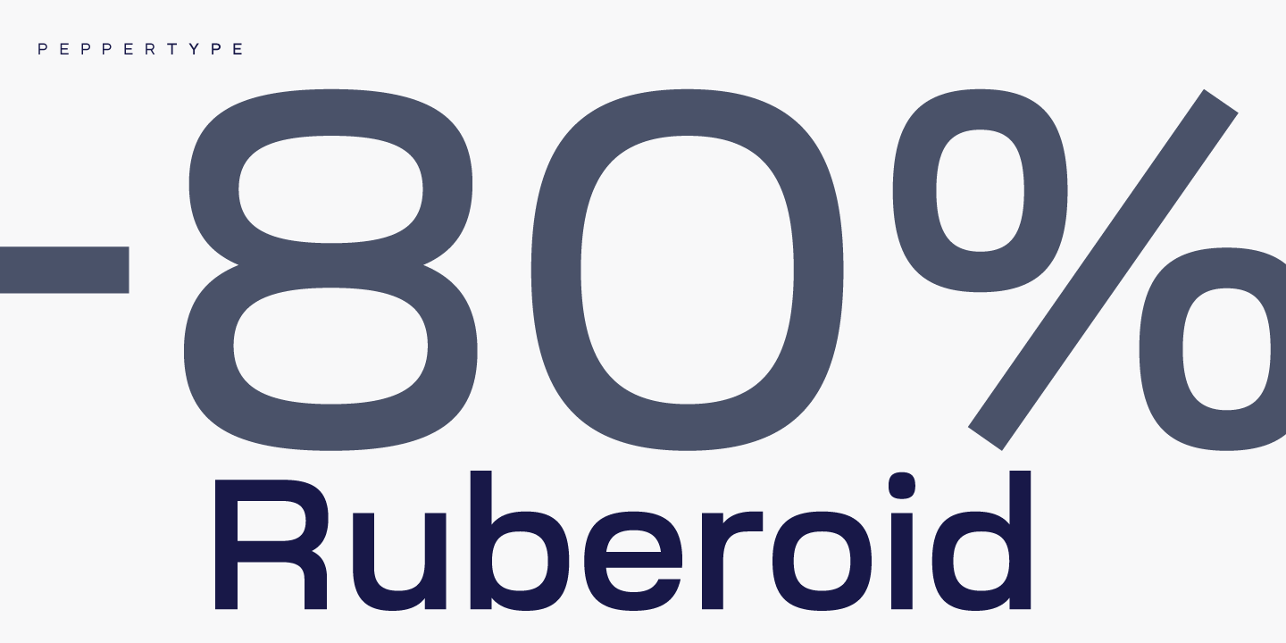 Ruberoid Ultra Light Font preview
